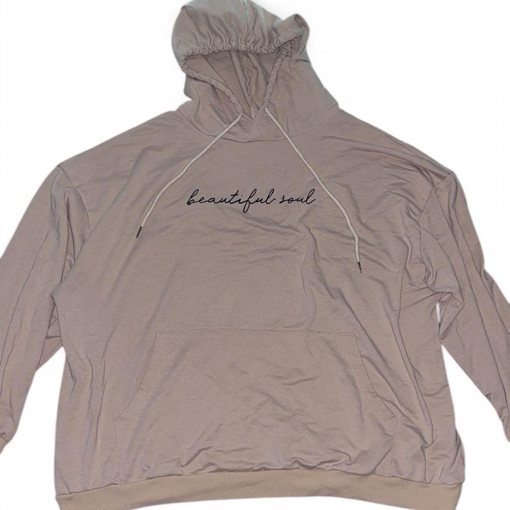 SHEIN Tan and Black Hoodie Sweatshirt